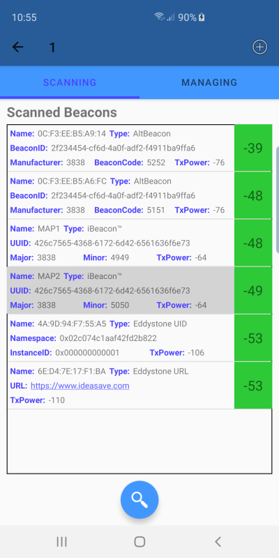 Main View Scanning Selection