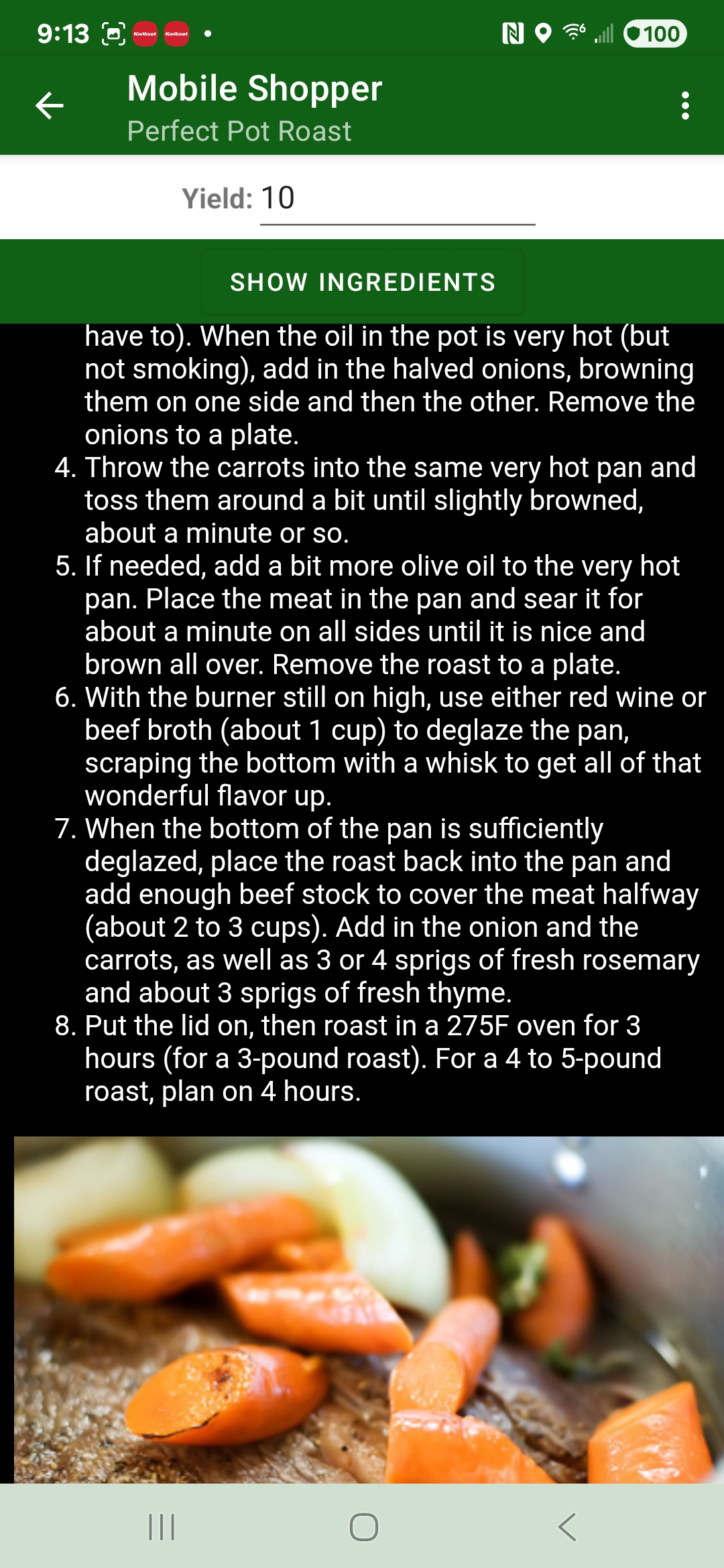 Recipe Instructions Photo