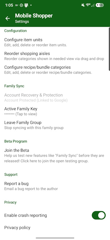 Settings View 2